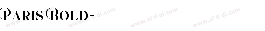 Paris Bold字体转换